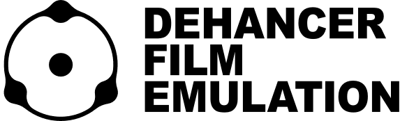 Dehancer Film Emulation logo in black.